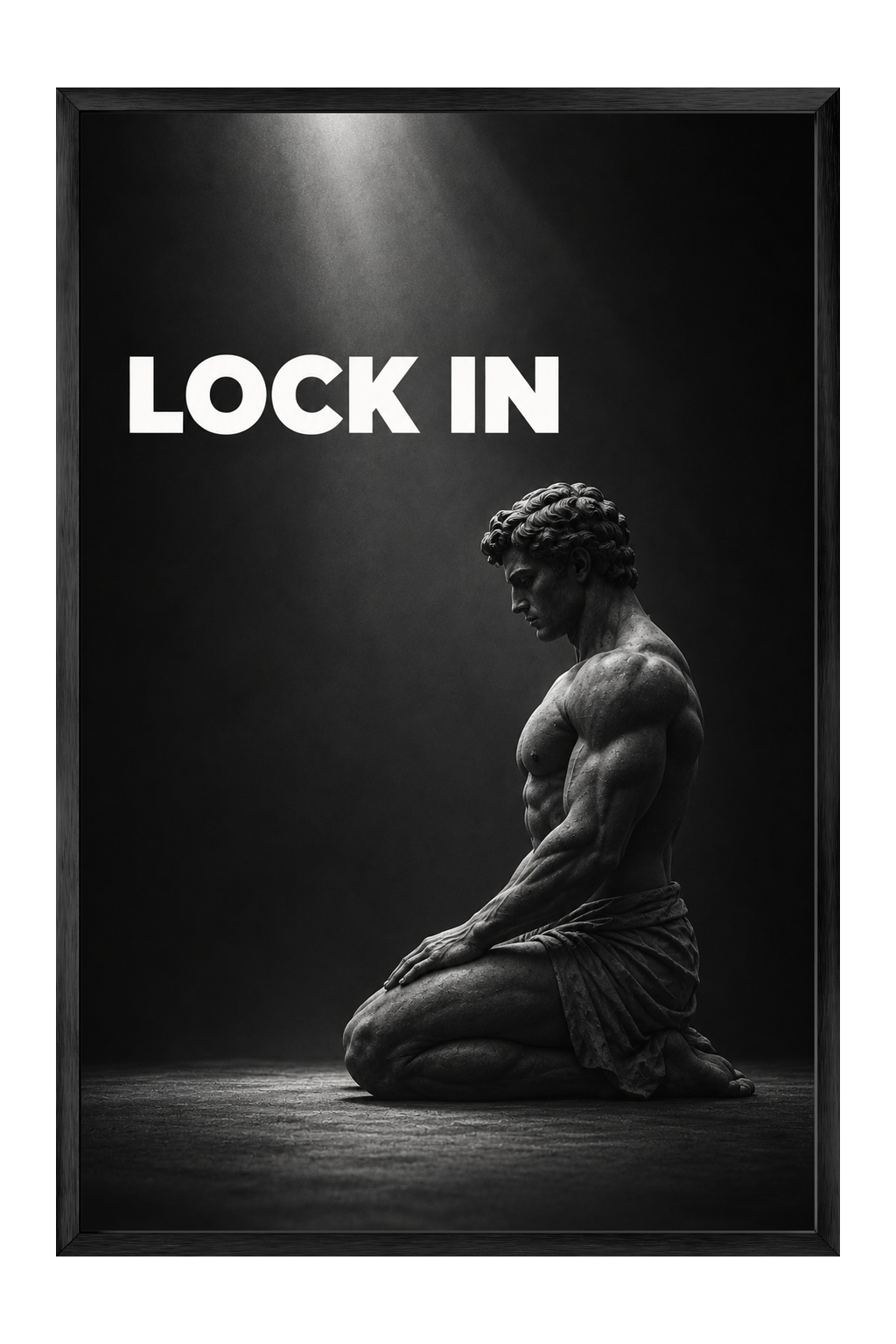 Lock In Sculpted Athlete Wall Art