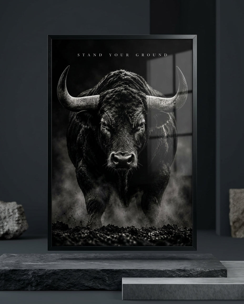 Stand Your Ground Bull Portrait — mockup 1