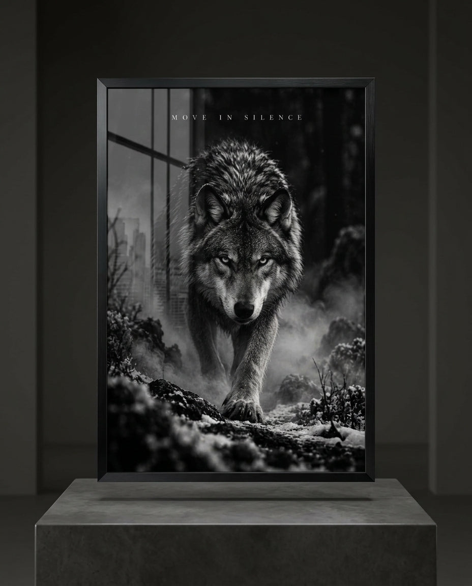 Move In Silence Wolf Portrait — mockup 1