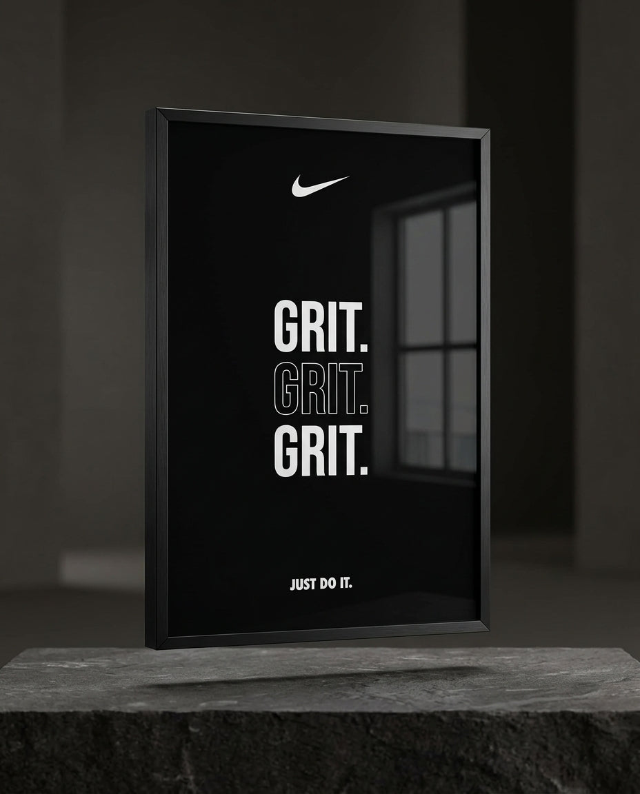 Grit Motivational Typography Poster — mockup 1