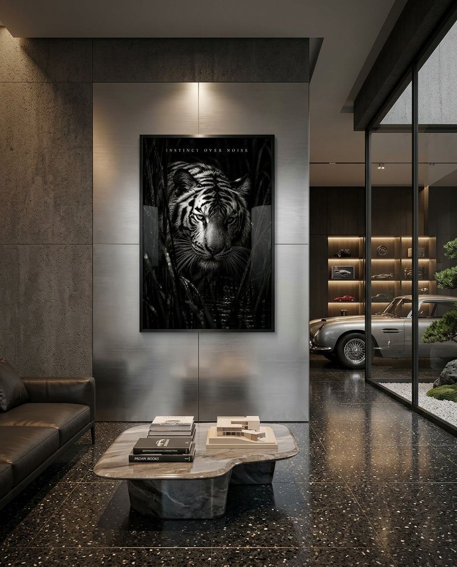 Black and White Tiger Portrait — mockup 2