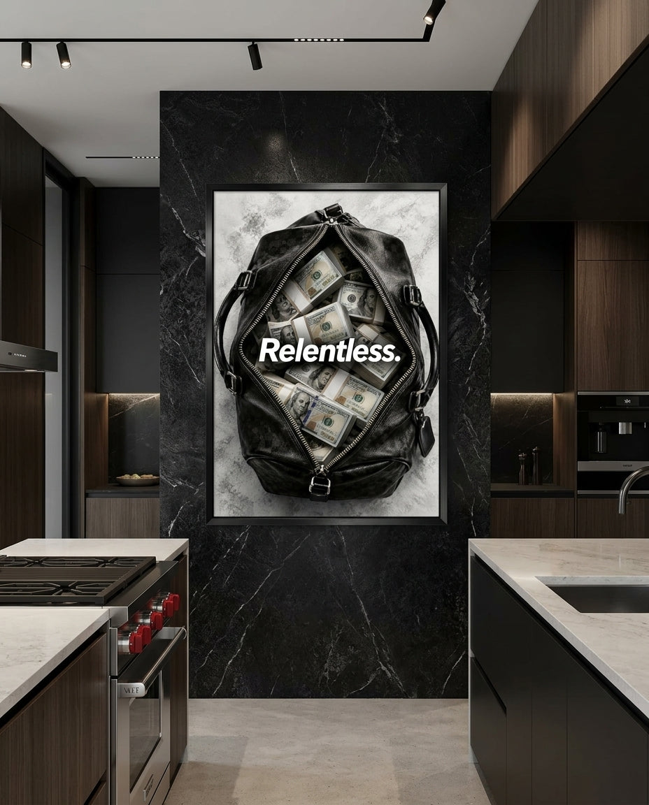 Relentless Cash-Filled Duffel Bag Print — mockup 3