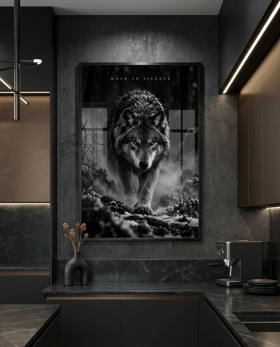 Move In Silence Wolf Portrait — mockup 3