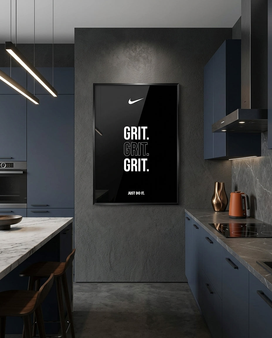 Grit Motivational Typography Poster — mockup 3