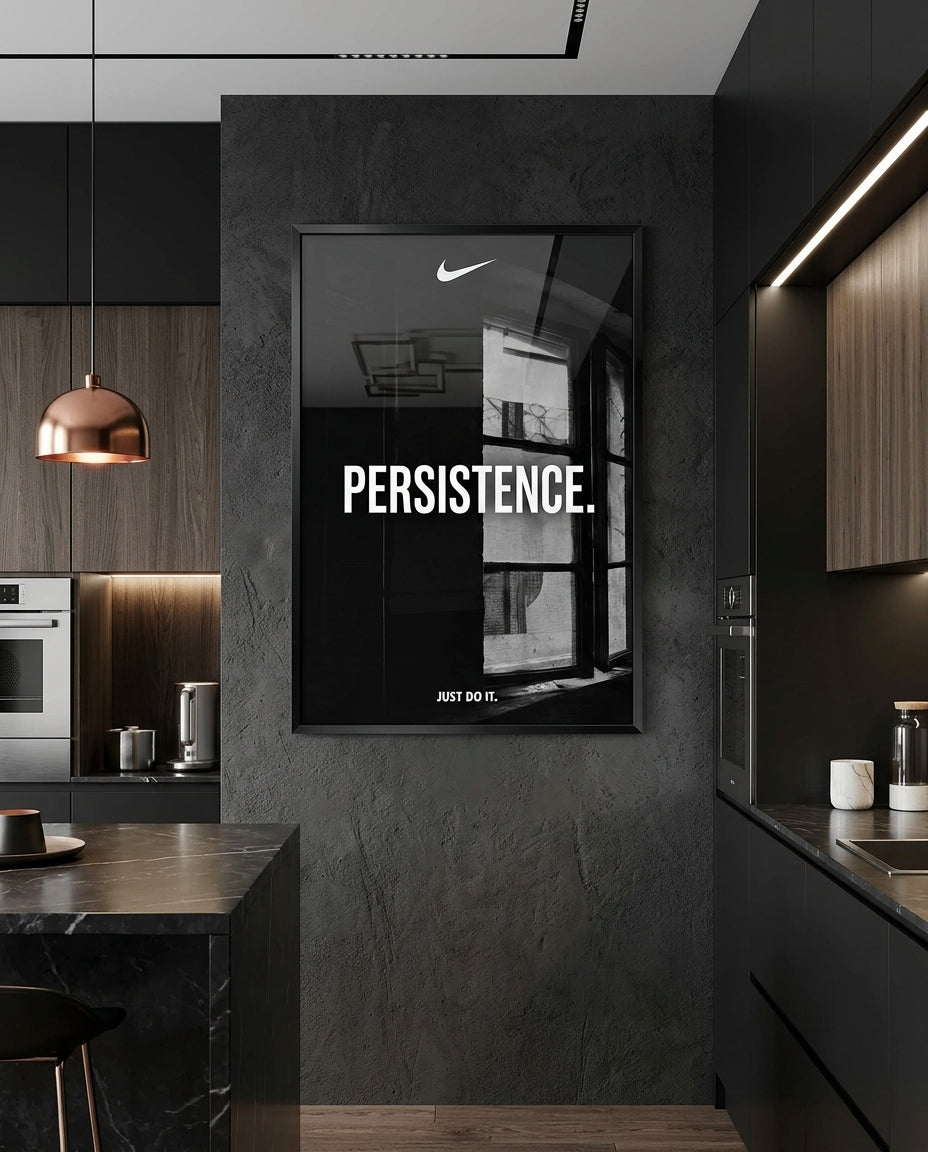 Persistence Typography Over Industrial Window — mockup 3