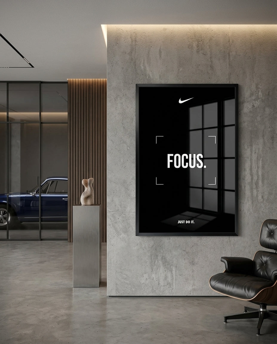Minimalist Focus Typography Poster — mockup 4