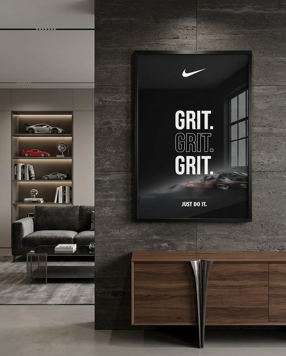 Grit Motivational Typography Poster — mockup 4