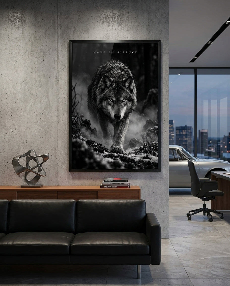 Move In Silence Wolf Portrait — mockup 4