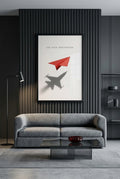 Paper Airplane Casting Jet Shadow Inspirational Wall Art — mockup 5