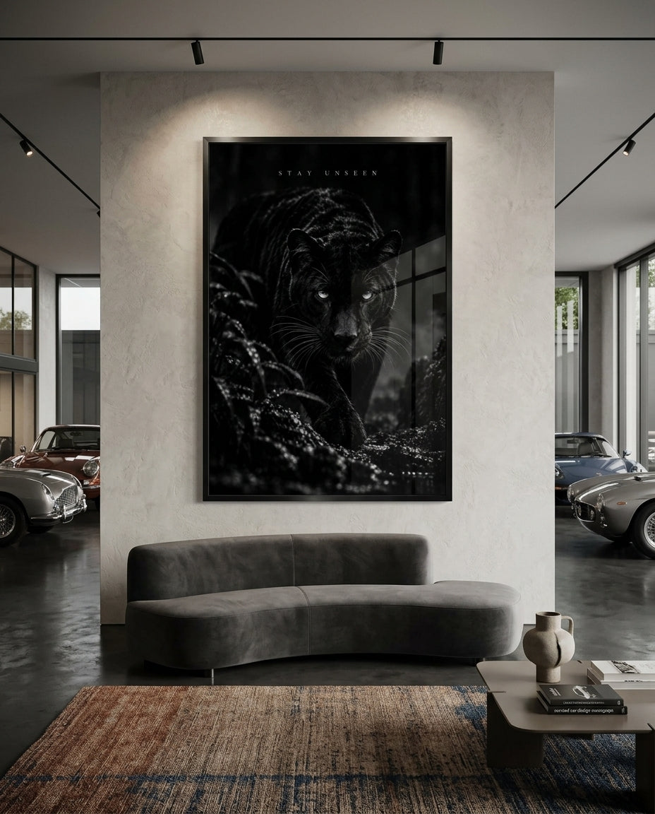 Prowling Black Panther Fine Art Poster — mockup 5