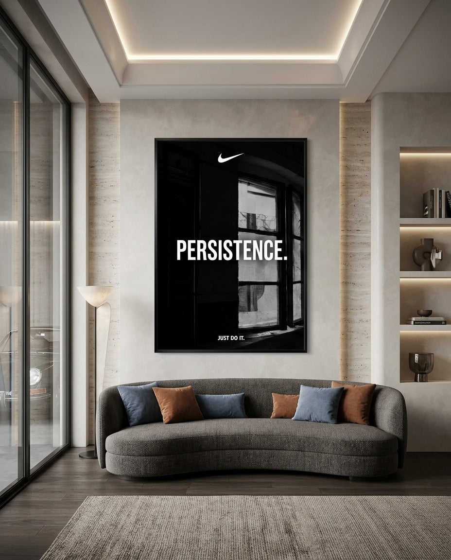 Persistence Typography Over Industrial Window — mockup 5