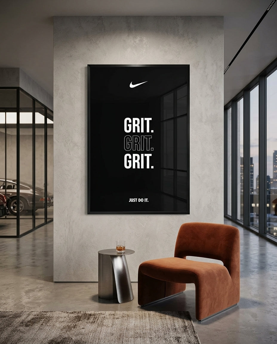 Grit Motivational Typography Poster — mockup 5