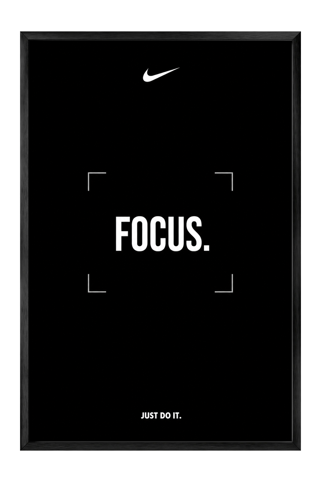 Minimalist Focus Typography Poster — framed canvas